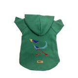 monopetz Kapişonlu Polar Sweatshirt Köpek ve Kedi Kıyafeti & Elbisesi Yeşil Road Runner XL