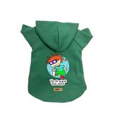 monopetz Kapişonlu Polar Sweatshirt Köpek ve Kedi Kıyafeti & Elbisesi Yeşil Rugrats Carlitos M