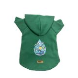 monopetz Kapişonlu Polar Sweatshirt Köpek ve Kedi Kıyafeti & Elbisesi Yeşil Scuerou L