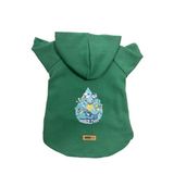 monopetz Kapişonlu Polar Sweatshirt Köpek ve Kedi Kıyafeti & Elbisesi Yeşil Scuerou S