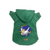 monopetz Kapişonlu Polar Sweatshirt Köpek ve Kedi Kıyafeti & Elbisesi Yeşil Sonic XL