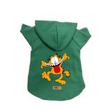 monopetz Kapişonlu Polar Sweatshirt Köpek Ve Kedi Kıyafeti & Elbisesi Yeşil Yeni Garfield M