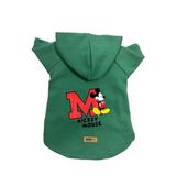 monopetz Kapişonlu Polar Sweatshirt Köpek ve Kedi Kıyafeti & Elbisesi Yeşil Yeni Mickey 2 XS