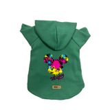 monopetz Kapişonlu Polar Sweatshirt Köpek ve Kedi Kıyafeti & Elbisesi Yeşil Yeni Mickey Mouse 2 M