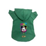 monopetz Kapişonlu Polar Sweatshirt Köpek Ve Kedi Kıyafeti & Elbisesi Yeşil Yeni Mickey Mouse M