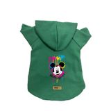 monopetz Kapişonlu Polar Sweatshirt Köpek Ve Kedi Kıyafeti & Elbisesi Yeşil Yeni Mickey Mouse XS