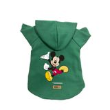 Monopetz Kapişonlu Polar Sweatshirt Köpek ve Kedi Kıyafeti & Elbisesi - Yeşil Yeni Mickey