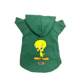 monopetz Kapişonlu Polar Sweatshirt Köpek Ve Kedi Kıyafeti & Elbisesi Yeşil Yeni Tweety L
