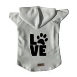 monopetz Kapişonlu Sweatshirt Köpek ve Kedi Kıyafeti & Elbisesi - Beyaz Love M Beden