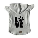 monopetz Kapişonlu Sweatshirt Köpek ve Kedi Kıyafeti & Elbisesi - Beyaz Love S Beden