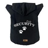 monopetz Kapişonlu Sweatshirt Köpek ve Kedi Kıyafeti & Elbisesi - Siyah Security L Beden