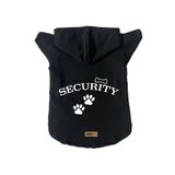 monopetz Kapişonlu Sweatshirt Köpek ve Kedi Kıyafeti & Elbisesi - Siyah Security S Beden