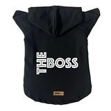 monopetz Kapişonlu Sweatshirt Köpek ve Kedi Kıyafeti & Elbisesi - Siyah The BOSS XS Beden