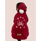 monopetz Kapişonlu Sweatshirt Köpek ve Kedi Yılbaşı Kıyafeti - Yılbaşı Özel Noel Baba S Beden