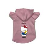 monopetz Kapüşonlu Polar Sweatshirt Köpek Ve Kedi Kıyafeti & Elbisesi Pembe Hello Kitty S