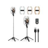 Monopod Tripod Led Işık Selfie Kumandalı Tripod 138cm Canlı Yayın Telefon Tutcusu