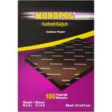 Monopol A4 Karbon Kağıdı 5 Adet Siyah Renk 21x31 cm Ofis Kullanımı İçin