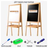 Monopol Çift Taraflı Yazı Tahtası 1 Adet 55x45 cm Ahşap Malzeme ile 2-9 Yaş Arası Çocuklar İçin