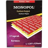 Monopol Karbon Kağıdı A3 5 Adet 1 Paket Monopol Karbon Kağıdı Renk Seçeneği A-3 5 Adet 1 Paket (Kırmızı)