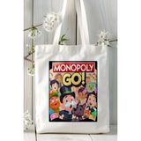 Monopoly Go Oyun Baskılı Bez Çanta Omuz Çantası Kişiye Özel Model 3