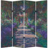 MonoStella Claude Monet 4 Kanatlı Oda Bölücü Çift Taraflı Kanvas Paravan - 160 x 180 cm - Renkli