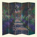 MonoStella Claude Monet 5 Kanatlı Oda Bölücü Çift Taraflı Kanvas Paravan - 200 x 180 cm - Renkli