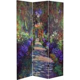 MonoStella Stellastore Claude Monet 3 Kanatlı Oda Bölücü Çift Taraflı Kanvas Paravan - 120 x 180 cm - Renkli