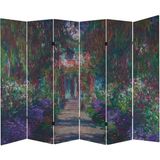 MonoStella Stellastore Claude Monet 6 Kanatlı Oda Bölücü Çift Taraflı Kanvas Paravan - 240 x 180 cm - Renkli