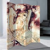 MonoStella Stellastore Kadın Güzelliği 4 Kanatlı Oda Bölücü Çift Taraflı Kanvas Paravan - 160 x 180 cm - Renkli