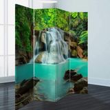 MonoStella Stellastore Şelale 4 Kanatlı Oda Bölücü Çift Taraflı Kanvas Paravan - 160 x 180 cm - Renkli