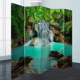 MonoStella Stellastore Şelale 5 Kanatlı Oda Bölücü Çift Taraflı Kanvas Paravan - 200 x 180 cm - Renkli