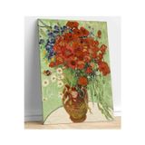 MonoStella Vincent Van Gogh Vazoda Gelincik ve Papatyalar Kanvas Tablo