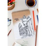 Monotier A5 Eskiz Defteri Sketch Book 52 Yaprak 140 gr Kalın Kağıt - 1.Hamur Beyaz Kağıt