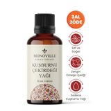 Monoville Kuşburnu Çekirdeği Yağı 30 ml Soğuk Sıkım Saf ve Doğal (Rosehip Seed Oil)