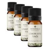 Monoville Limon Otu Uçucu Yağı 10 ml%100 Saf Ve Doğal (Lemongrass Essential Oil) (4 paketi)