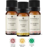 Monoville Nioli Yağı 10 ml, Karanfil Yağı 10 ml, Palmarosa Yağı 10 ml 3'lü Set Saf ve Doğal 3x10 ml