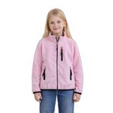 Monox Çocuk Lastik Manşetli Fermuarlı 3 Cepli Unisex Polar Ceket, Pembe, 5-6 Yaş