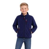 Monox Çocuk Lastik Manşetli Fermuarlı 3 Cepli Unisex Polar Ceket, Saks, 5-6 Yaş
