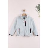 Monox Çocuk Lastik Manşetli Fermuarlı 3 Cepli Unisex Polar Ceket, Su Yeşili, 11-12 Yaş