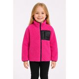 Monox Çocuk Lastik Manşetli Fermuarlı Unisex Kuzu Wellsoft Peluş Ceket - 7 Yaş - Pembe