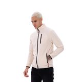Monox Erkek Biyeli Fermuarlı Spor Polar Ceket, Bej, M