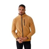Monox Erkek Biyeli Fermuarlı Spor Polar Ceket, Camel, M