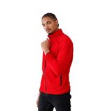 Monox Erkek Biyeli Fermuarlı Spor Polar Ceket, Kırmızı, L