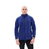 Monox Erkek Biyeli Fermuarlı Spor Polar Ceket, Saks, M