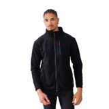 Monox Erkek Biyeli Fermuarlı Spor Polar Ceket, Siyah, M