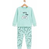 Monox Erkek Çocuk Mevsimlik Pamuk Lets Pijama Takımı - Yeşil - 2 Yaş