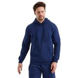 Monox Erkek Kapşonlu 3 İplik Sweatshirt Açık Lacivert S