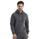 Monox Erkek Kapşonlu 3 İplik Sweatshirt Antrasit S