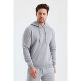 Monox Erkek Kapşonlu 3 İplik Sweatshirt Gri