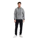 Monox Erkek Kapşonlu Kırçıllı 3 İplik Sweatshirt Antrasit S